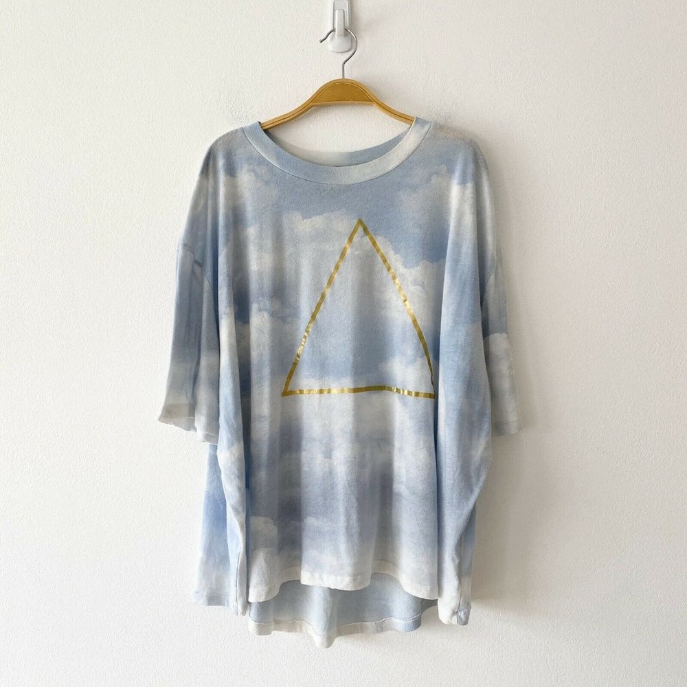 Wildfox White Label Golden Triangle Clouds Tee